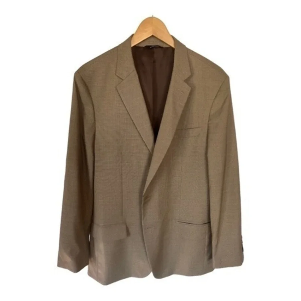 J.M. Haggar Tailored Fit Brown Houndstooth Sport Coat Jacket Size 44R NWT
